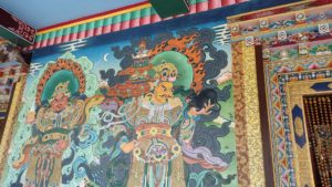 Murals on wall at Golden Temple